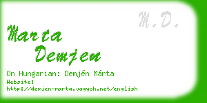 marta demjen business card