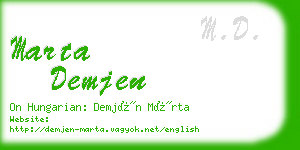 marta demjen business card